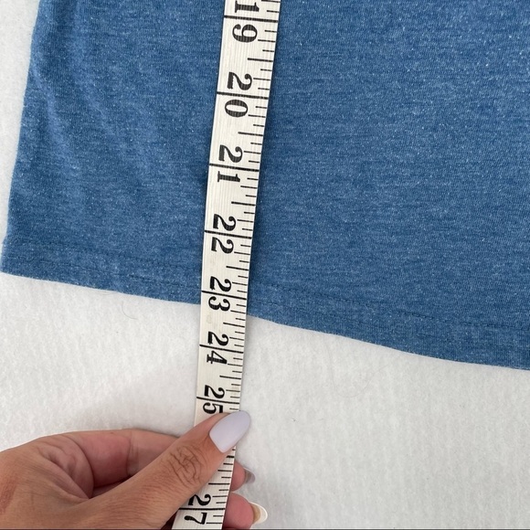 WOOLRICH Womens Blue Short Sleeved T-Shirt Decorative Neckline size: Small - Picture 7 of 7